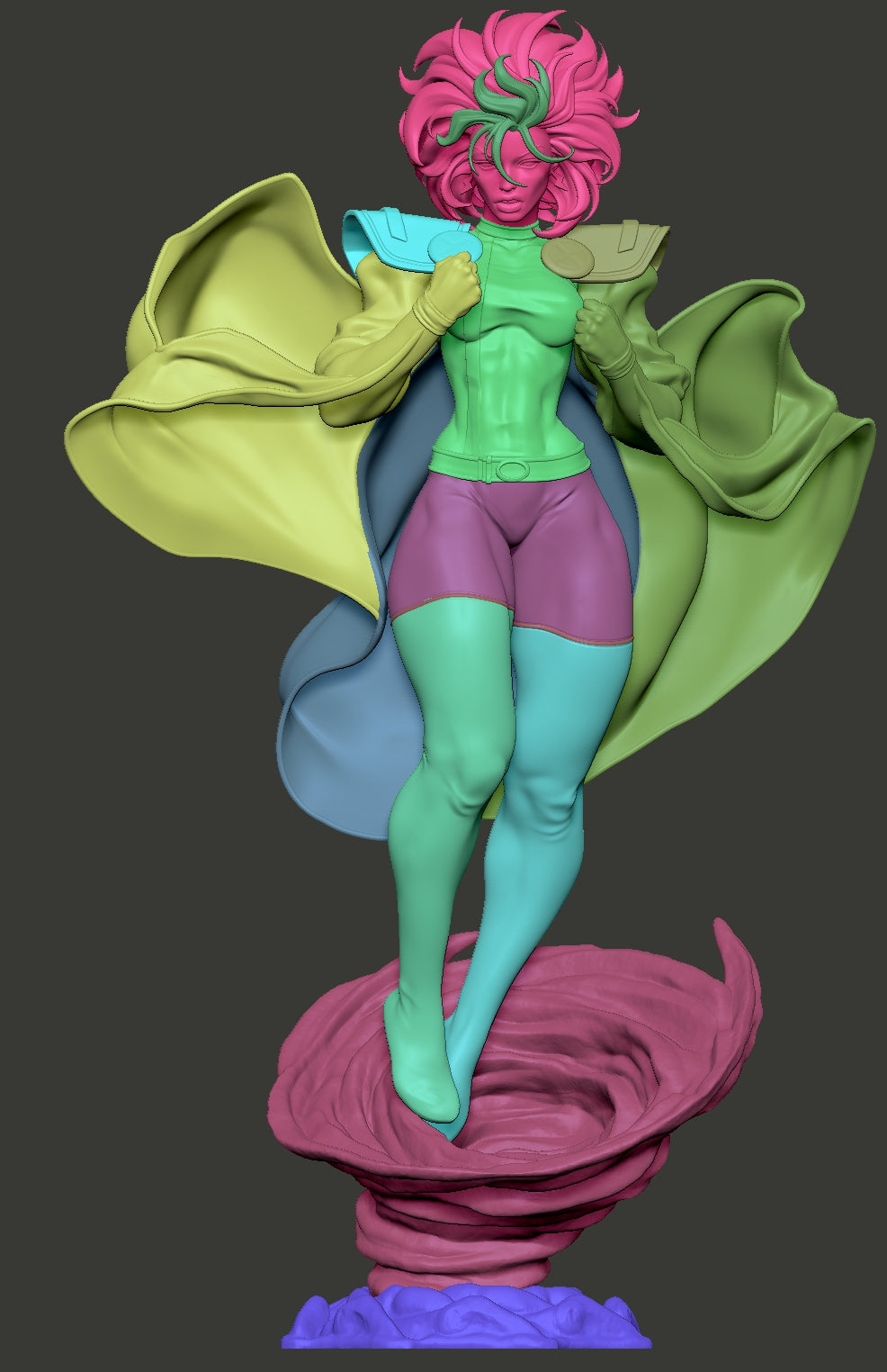 Storm (X-Men) 3D Print File Elemental Goddess STL - 1:4, 1:6, 1:12 Scale Options - Pre-Supported & Uncut - Majestic Digital Collectible