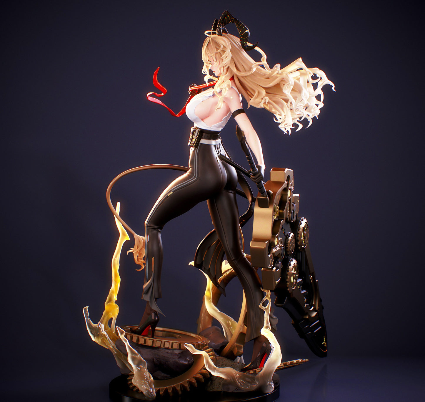 Zani V2 – 1/7 Scale Demon Girl with Sword STL Figure for 3D Printing (Digital Product)