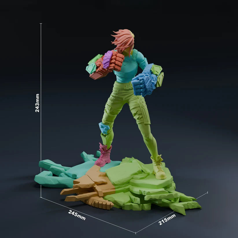 PreSupport-Vi Arcane League of Legends 3D Print File - Piltover Enforcer STL