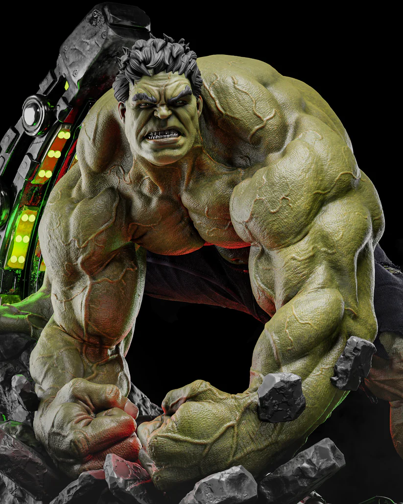 Unleash the Beast: Hulk STL Model in Full Rage 1-6 FORMAT