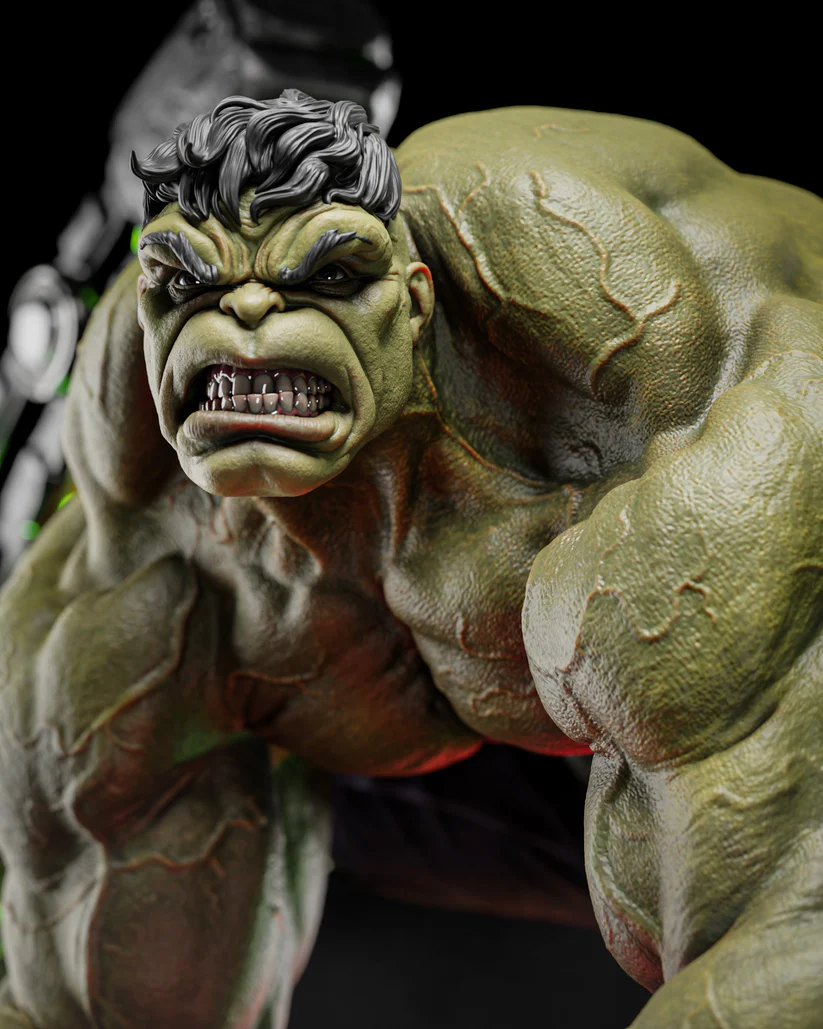 Unleash the Beast: Hulk STL Model in Full Rage 1-6 FORMAT