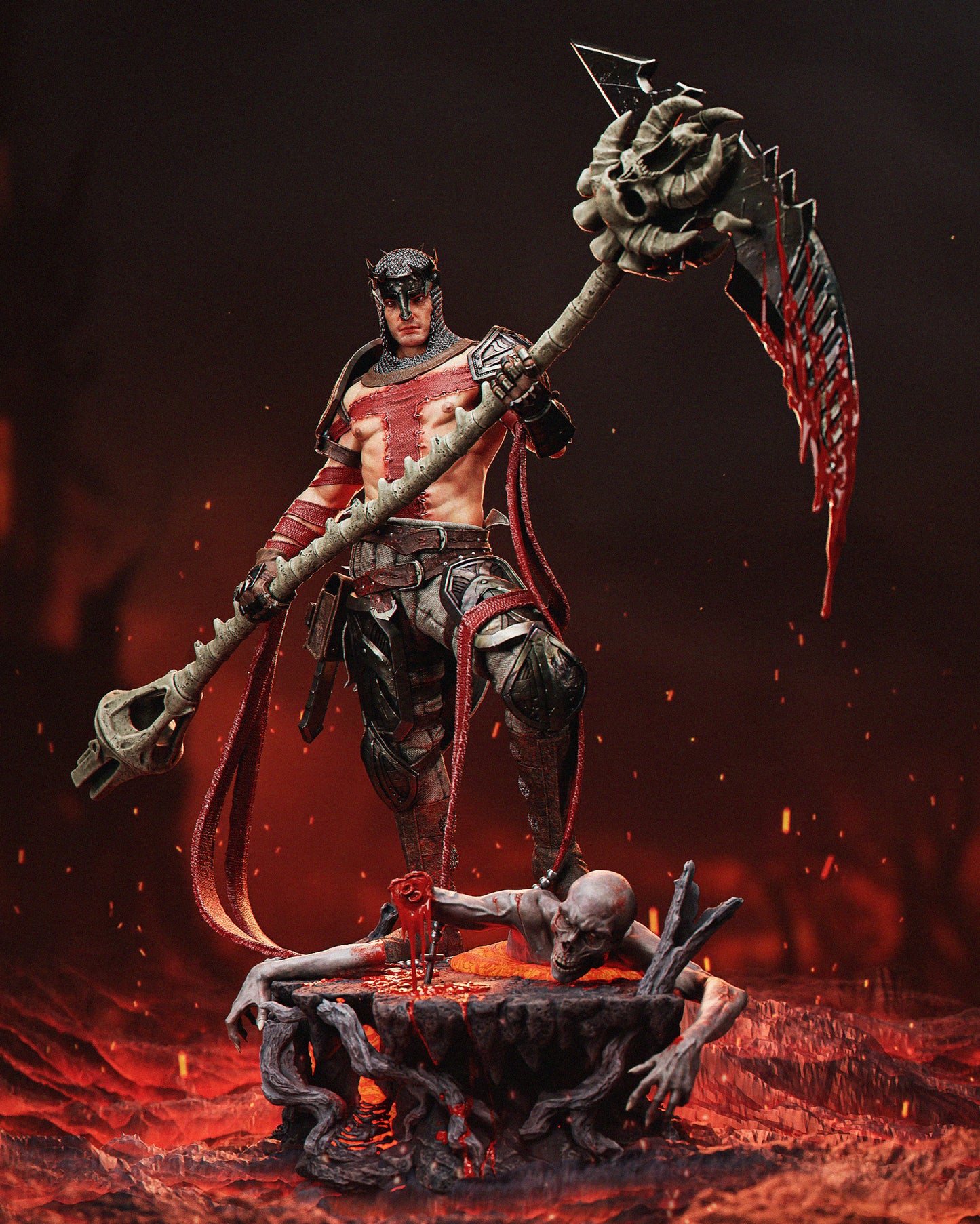Dante Inferno – Dark Fantasy 3D STL Figure | 1/6 Split, 1/6 Pre-Supported, 1/9 Split & 1/9 Uncut