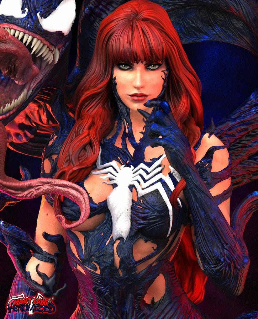 Venomized Mary Jane STL Model: A Striking Fusion of Beauty and Terror 1-4 and 1-6