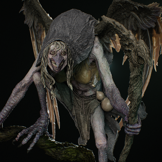 Matinta Pereira (Brazilian Folklore) 3D Print File: Mythical Creature STL - 1:9 & 1:6 Scale Options - Ready-to-Print, Split, Pre-Supported