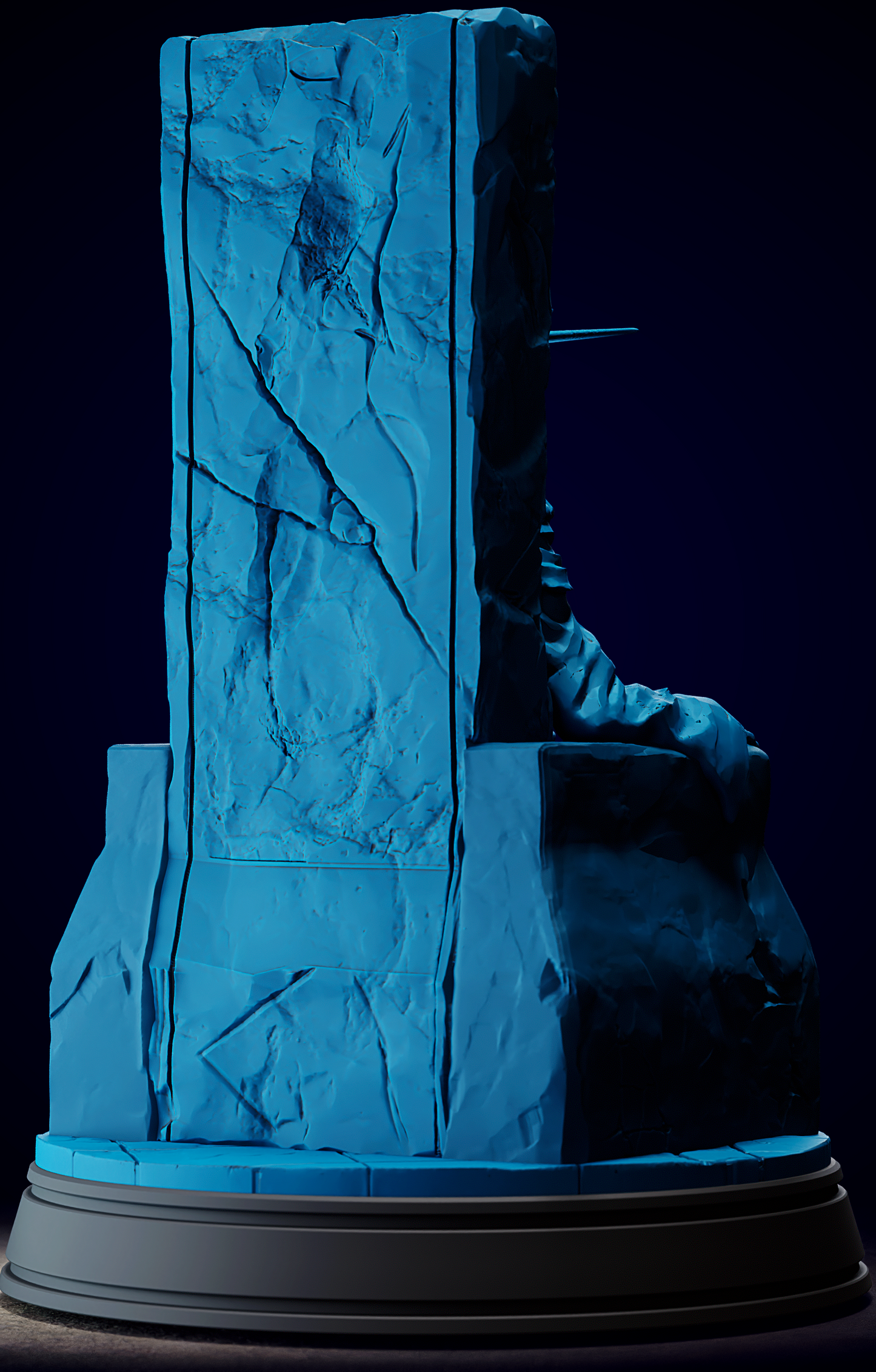 Statue of God – Solo Leveling 3D STL | Full Scale 40cm 3D Printable Model