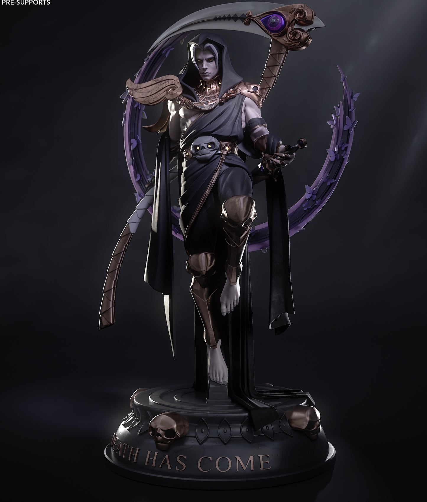 Thanatos STL File | Hades Game 3D Print Model | 1/8 Scale Pre-Supported Figure