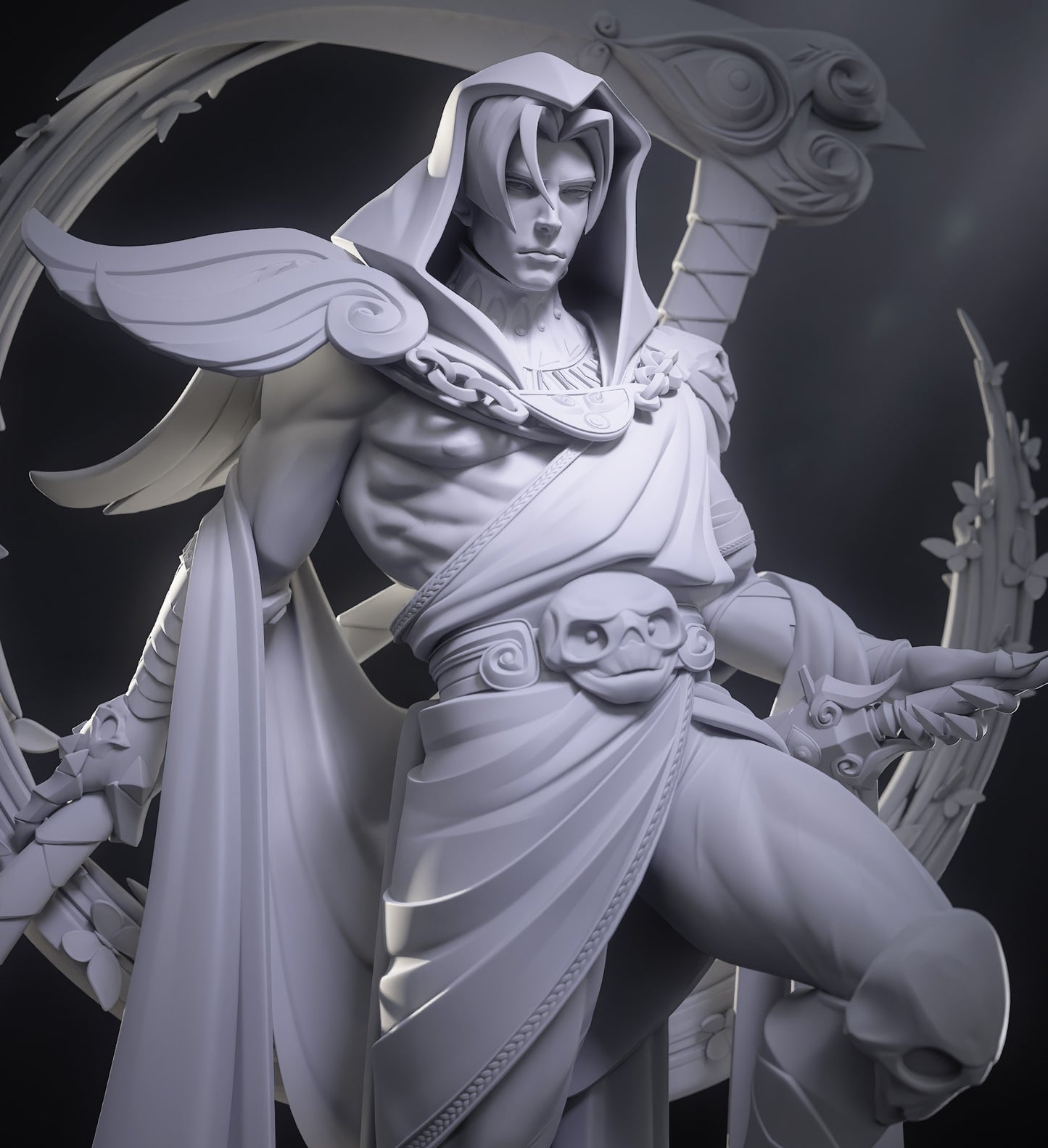 Thanatos STL File | Hades Game 3D Print Model | 1/8 Scale Pre-Supported Figure