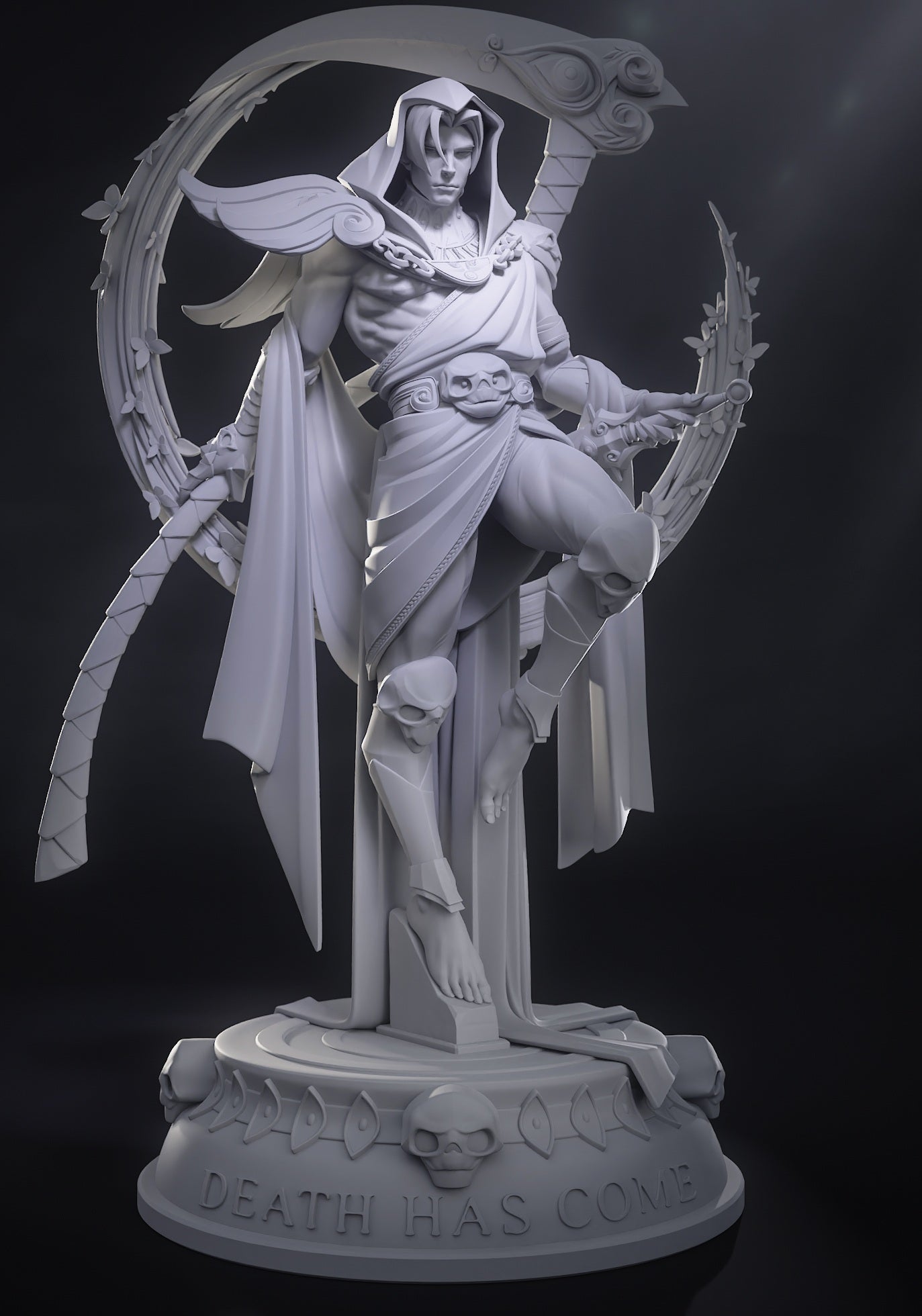 Thanatos STL File | Hades Game 3D Print Model | 1/8 Scale Pre-Supported Figure