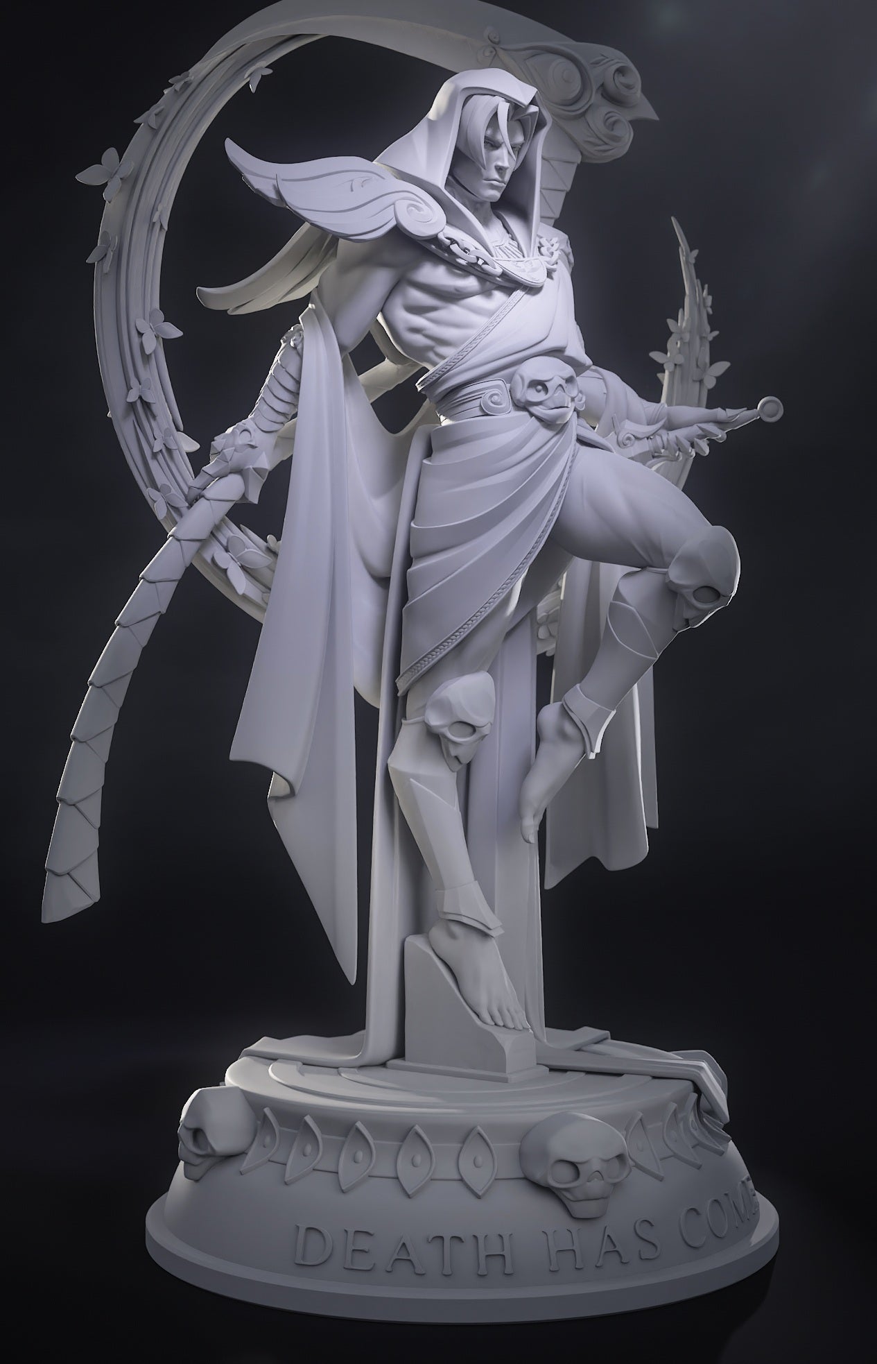 Thanatos STL File | Hades Game 3D Print Model | 1/8 Scale Pre-Supported Figure