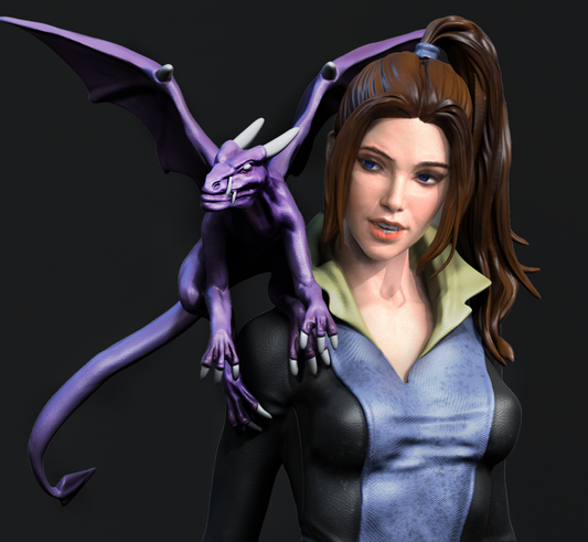 Kitty Pryde (X-Men) 3D Print File: Phasing Mutant Heroine STL - 1:4, 1:9, 1:12 Scale Options - Pre-Supported & Uncut - Dynamic Digital Collectible