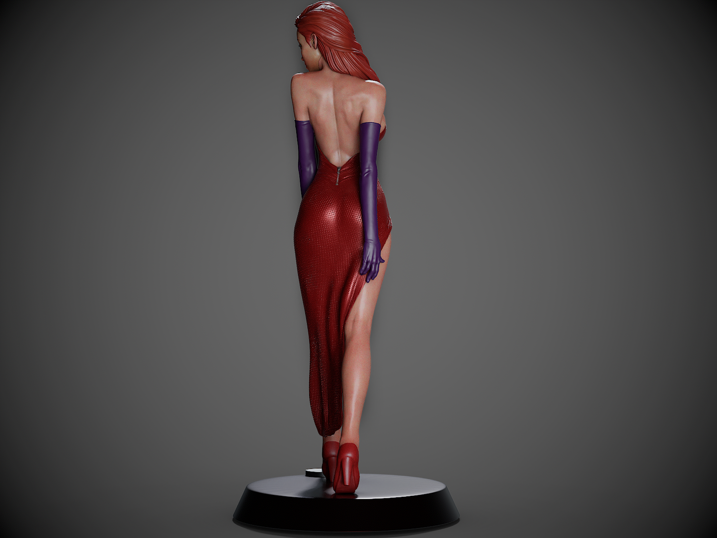 Jessica Rabbit STL File – 1/6 & 1/9 Scale + Uncut Version | Pre-Supported & Split for Easy 3D Printing