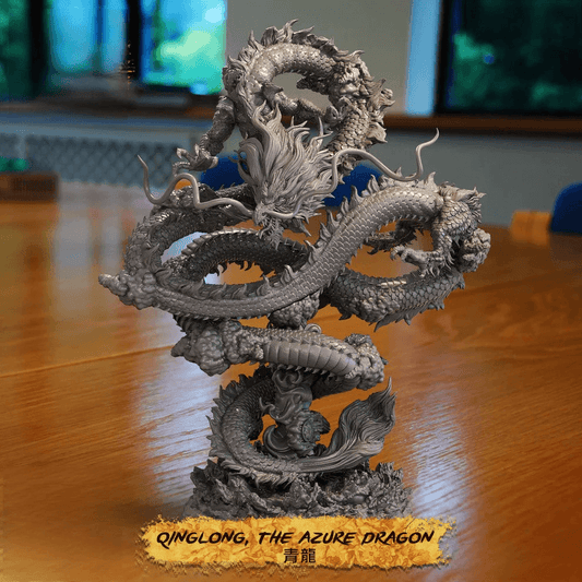Pre-Support Qinglong - Azure Dragon STL Model – A Majestic Symbol of Power