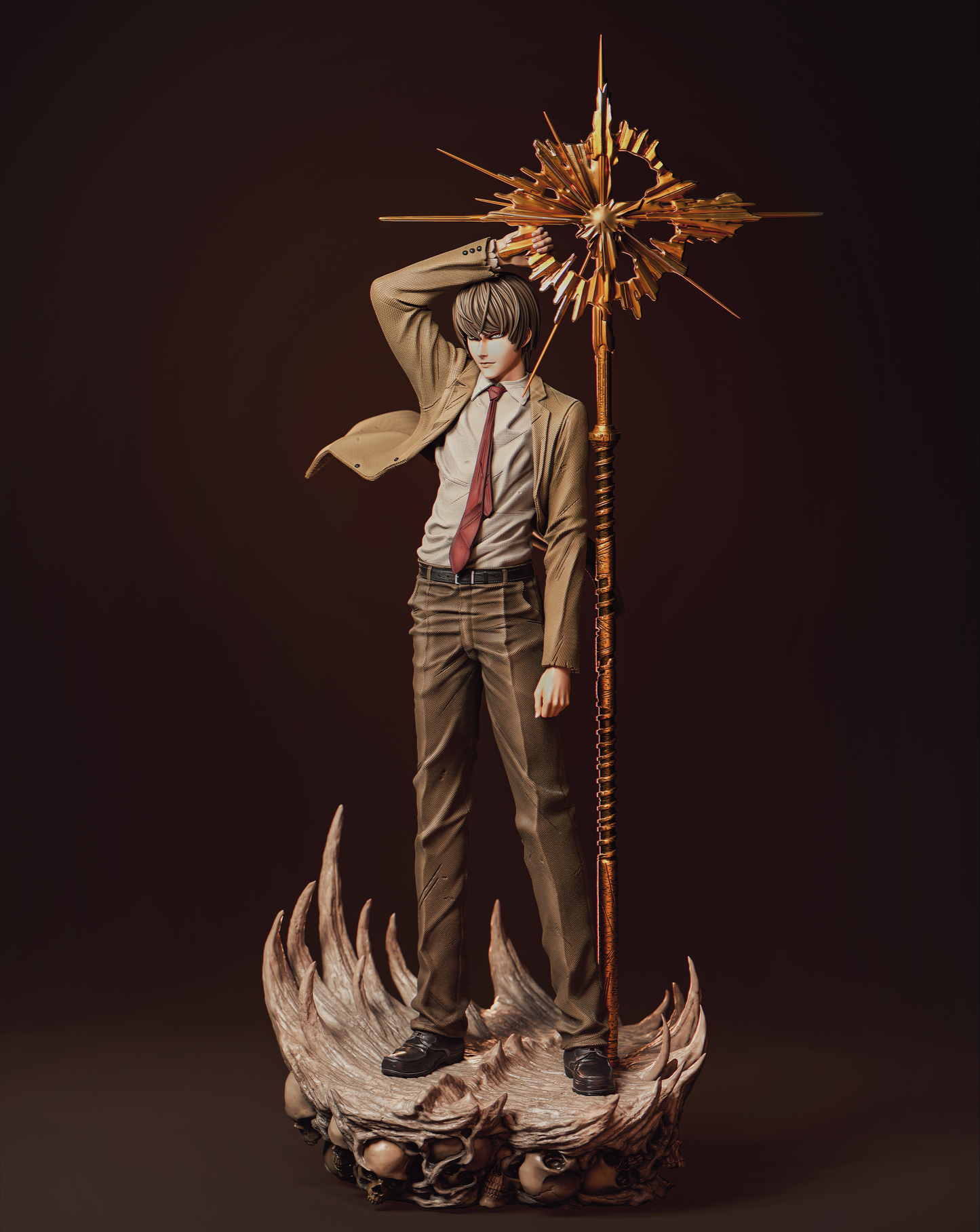 Light Yagami – Anime 3D STL Figure | 1/6 Split, 1/6 Pre-Supported, 1/9 Split & 1/9 Uncut