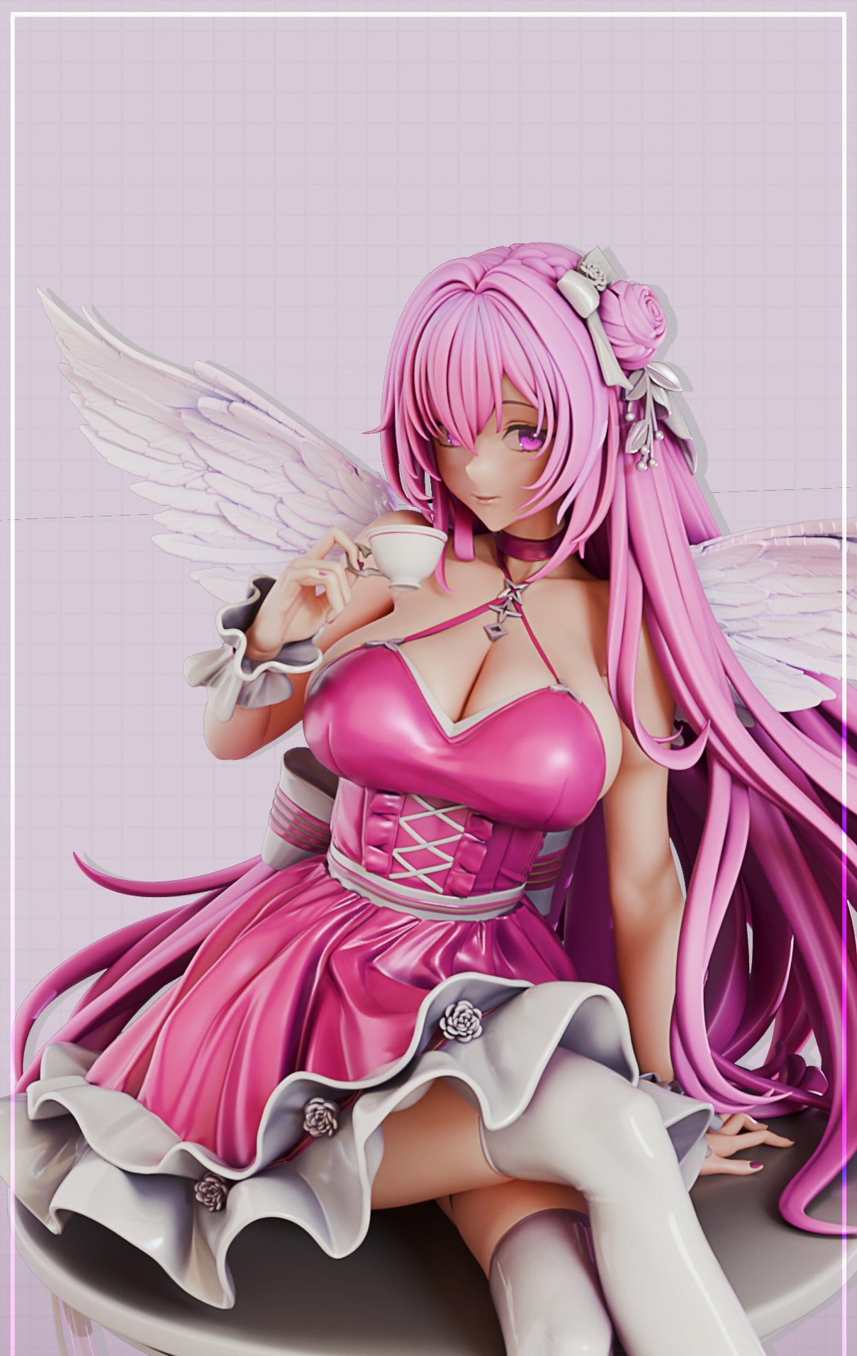 Dorothy (Pink Angelic Tea Party) 1/7 Scale 3D Print Model - Pre-Supported & Unsupported STL/LYS