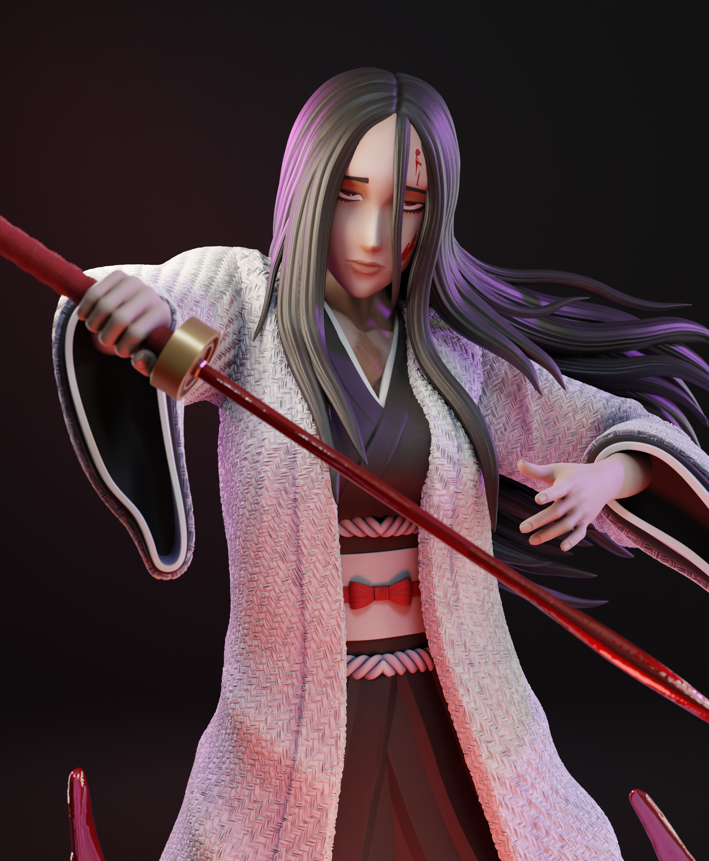 Retsu Unohana (Bleach) 3D Printable Statue – The Gentle Captain’s Hidden Fury