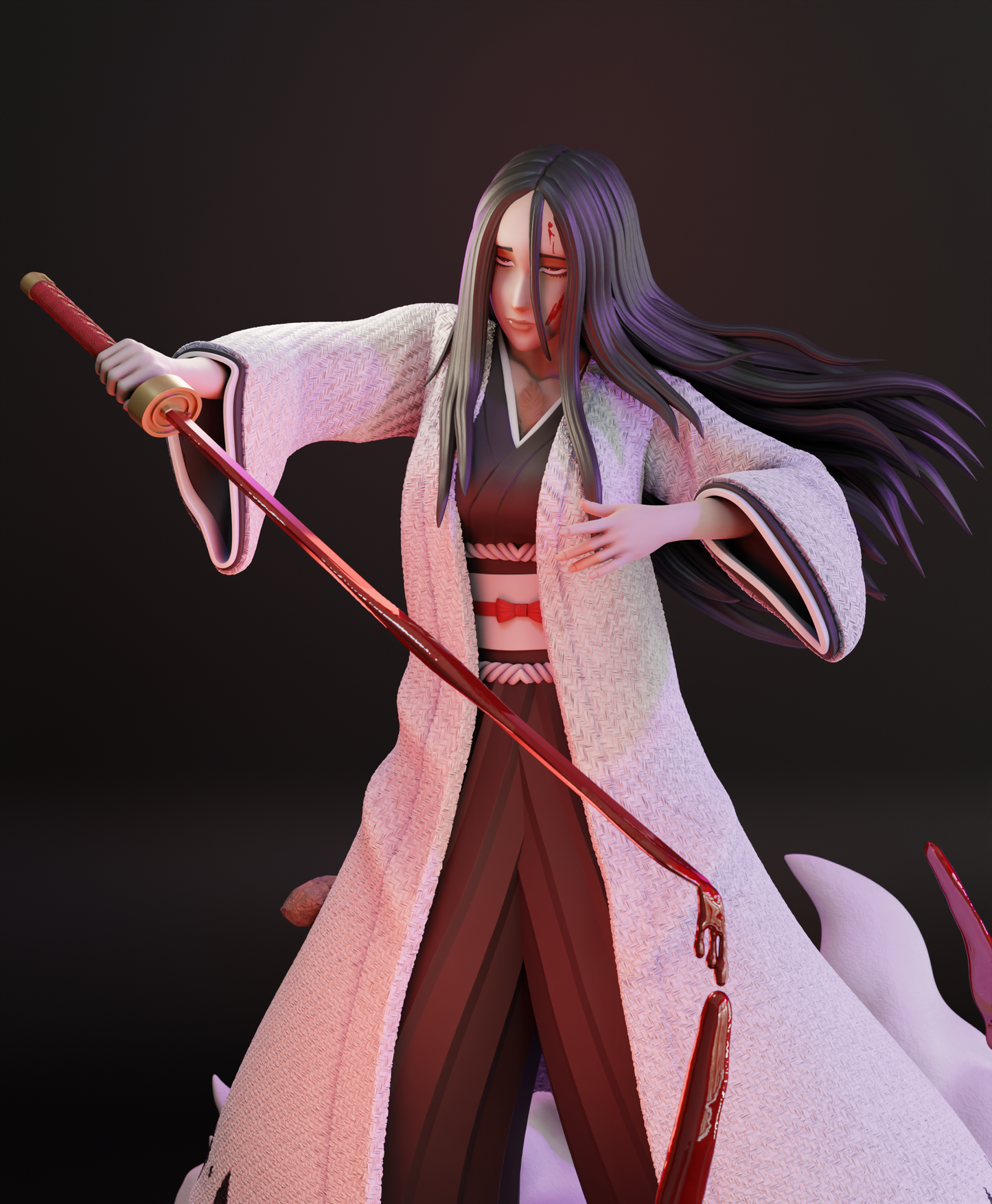 Retsu Unohana (Bleach) 3D Printable Statue – The Gentle Captain’s Hidden Fury