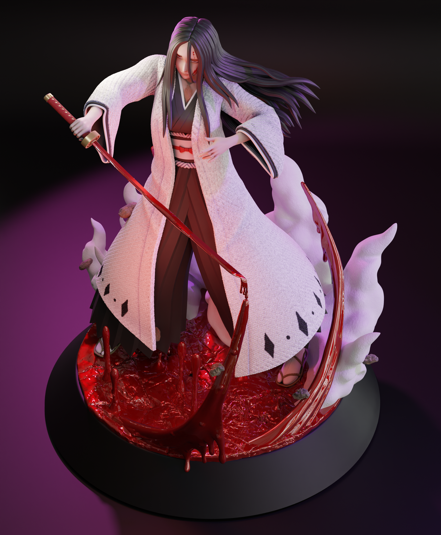 Retsu Unohana (Bleach) 3D Printable Statue – The Gentle Captain’s Hidden Fury