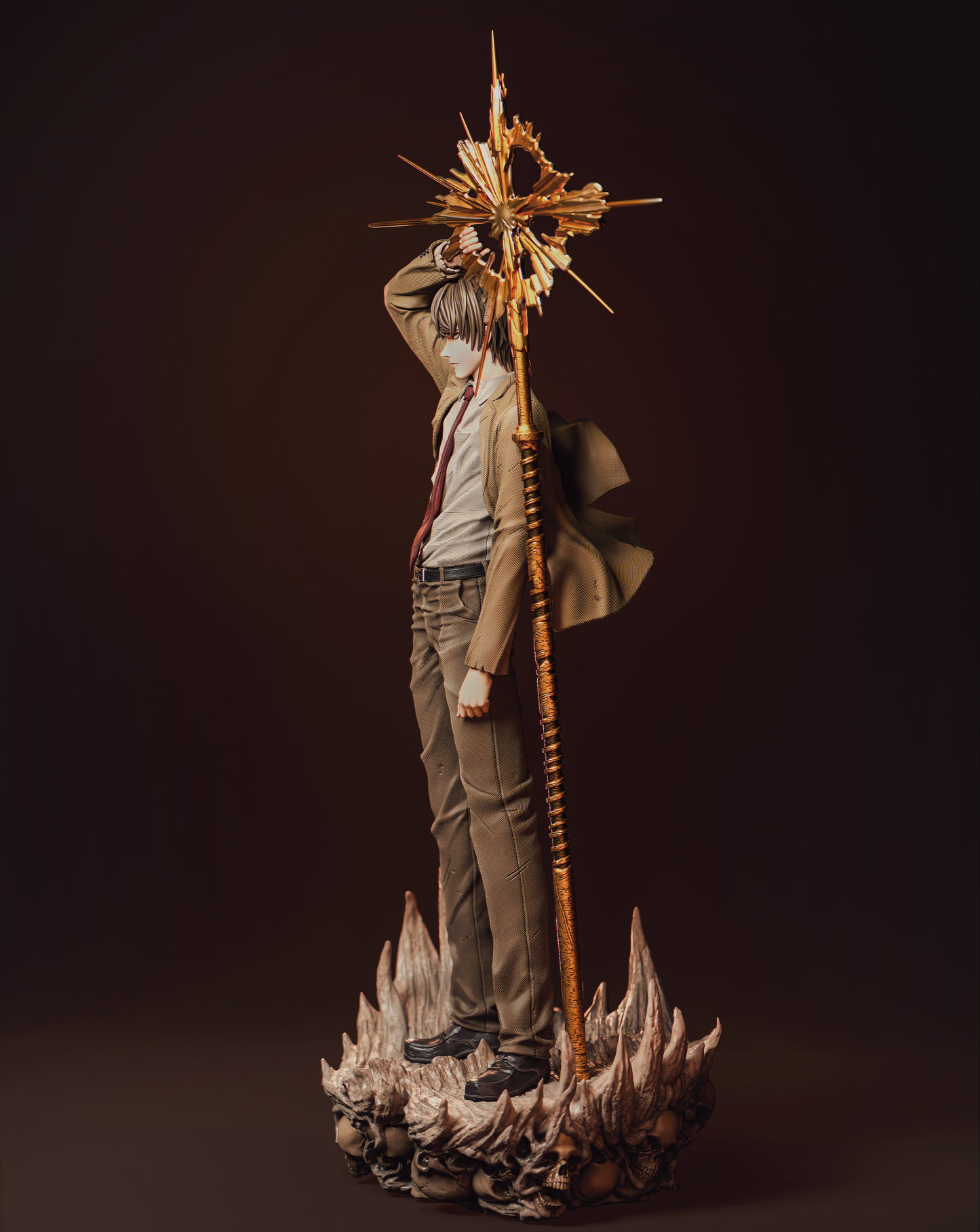 Light Yagami – Anime 3D STL Figure | 1/6 Split, 1/6 Pre-Supported, 1/9 Split & 1/9 Uncut