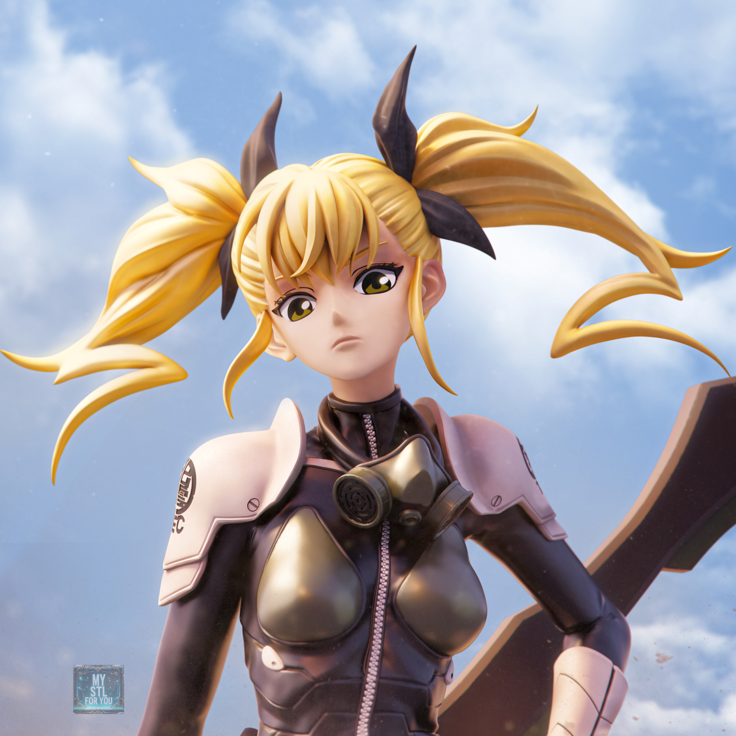 Kikoru Anime Warrior Statue STL – 1/6 & 1/9 Scale, Presupported + Uncut