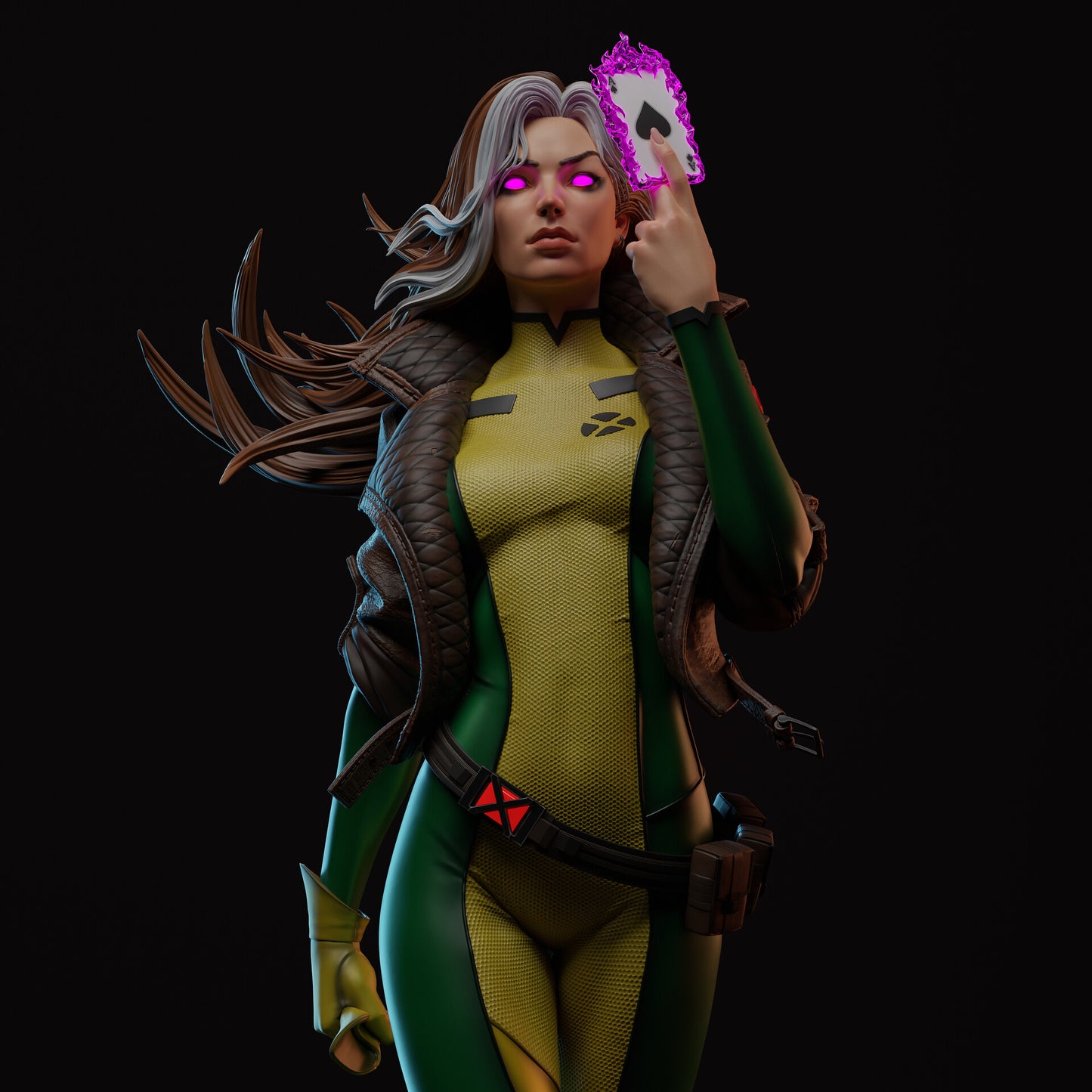 Rogue (X-Men) 3D Print File: Iconic Mutant Heroine STL - 1:4, 1:6, 1:9 Scale Options - Pre-Supported & Uncut