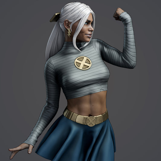 Storm (X-Men) 3D Print File: Mistress of Weather STL - 1:4, 1:6, 1:9 Scale Options - Pre-Supported & Uncut - Ultimate Collectible Model