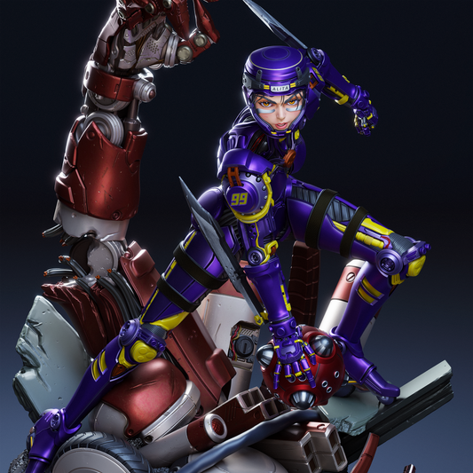Alita Battle Angel STL File – 1/6 & 1/9 Scale Pre-Supported 3D Model | Cyberpunk Ready-to-Print