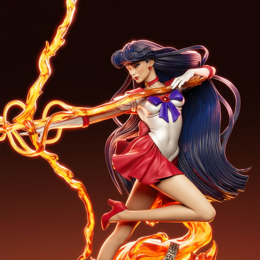 Rei Hino (Sailor Mars) 3D Print File: Sailor Moon Guardian STL - 1:9 & 1:6 Scale Options - Ready-to-Print, Split, Pre-Supported