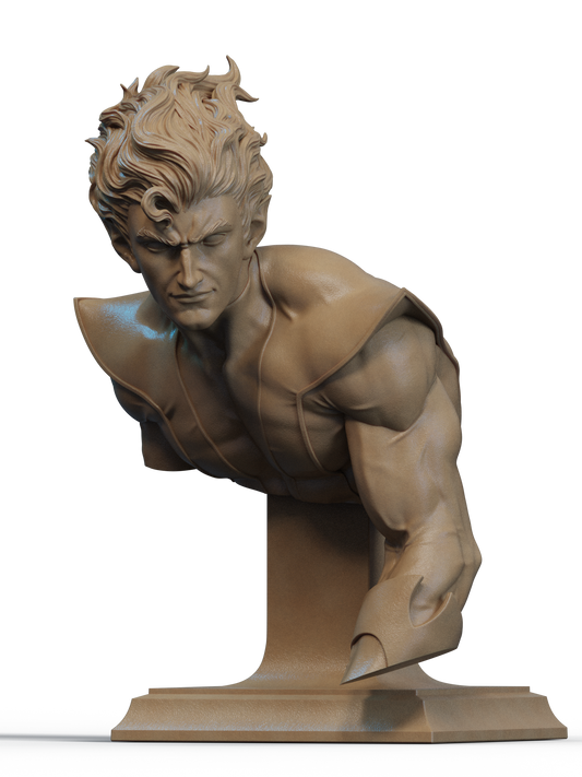 Nightcrawler Bust 3D Print File: Iconic X-Men 1/6 & 1/9 Scale STL Collectible