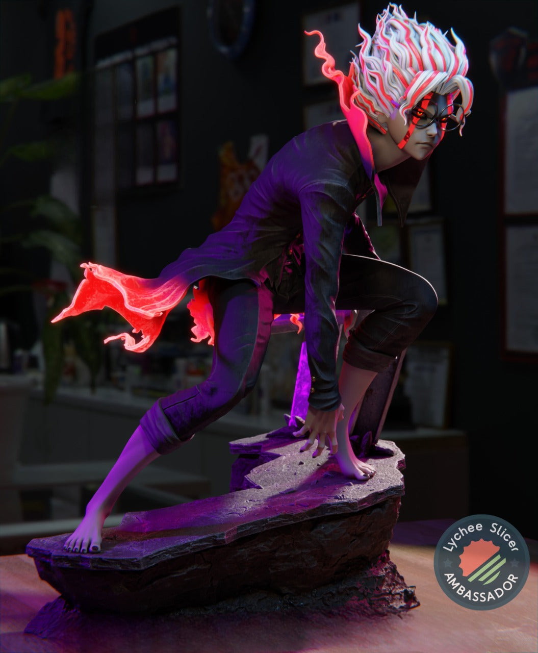 Okarun – Dandadan – STL 3D Print Files Pre-Supported + Lychee Scene