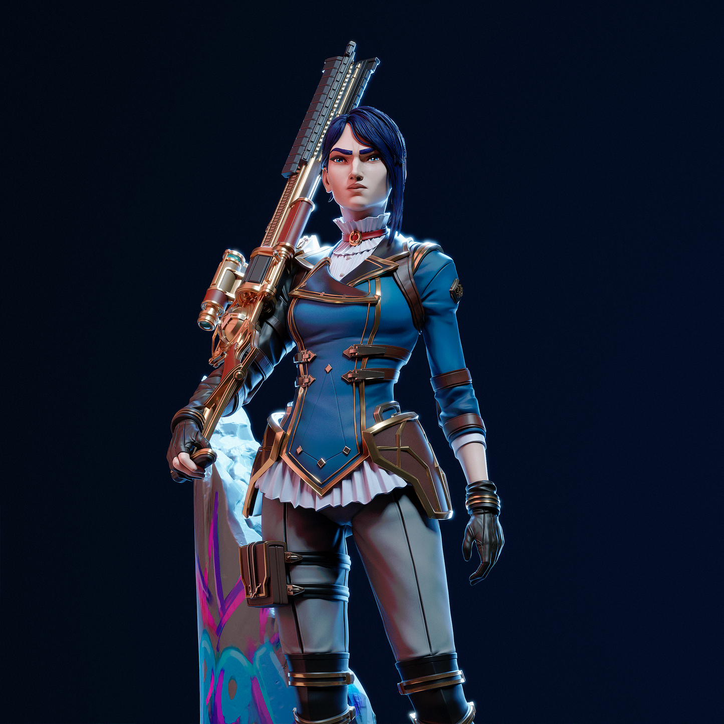 Caitlyn Arcane League of Legends 3D Print File - Sheriff of Piltover STL