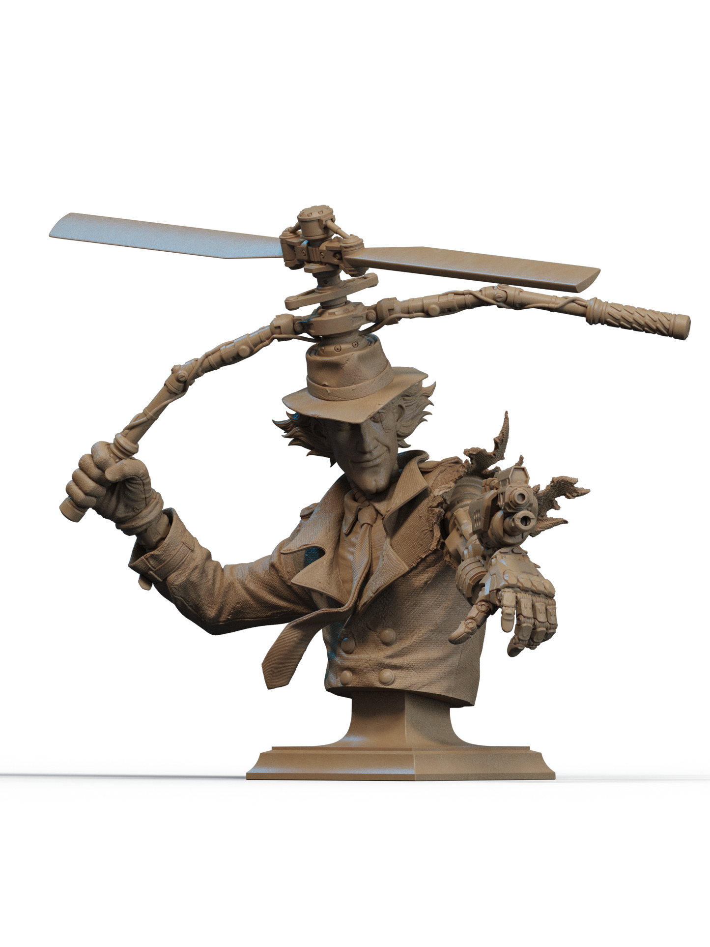 Inspector Gadget Bust 3D Print File: Iconic Cartoon Hero STL - 1:6 & 1:9 Scale Options