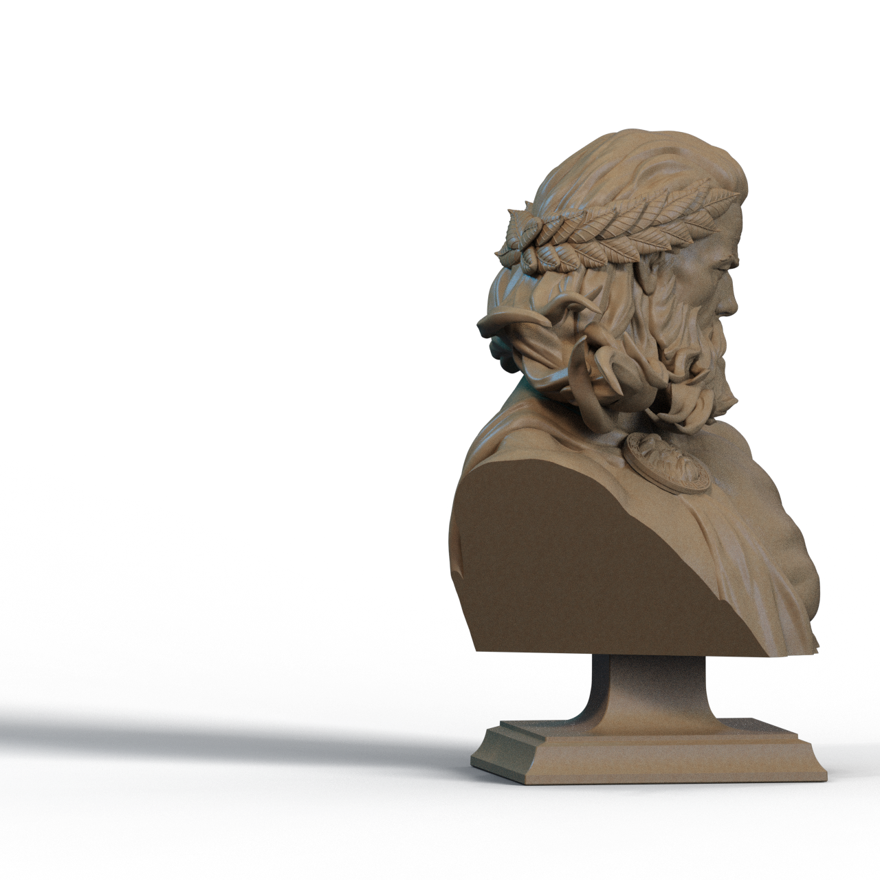 Zeus Bust – 3D Printable STL Files | Shoulder & No-Shoulder Versions | 1/4, 1/6, 1/9 Scale