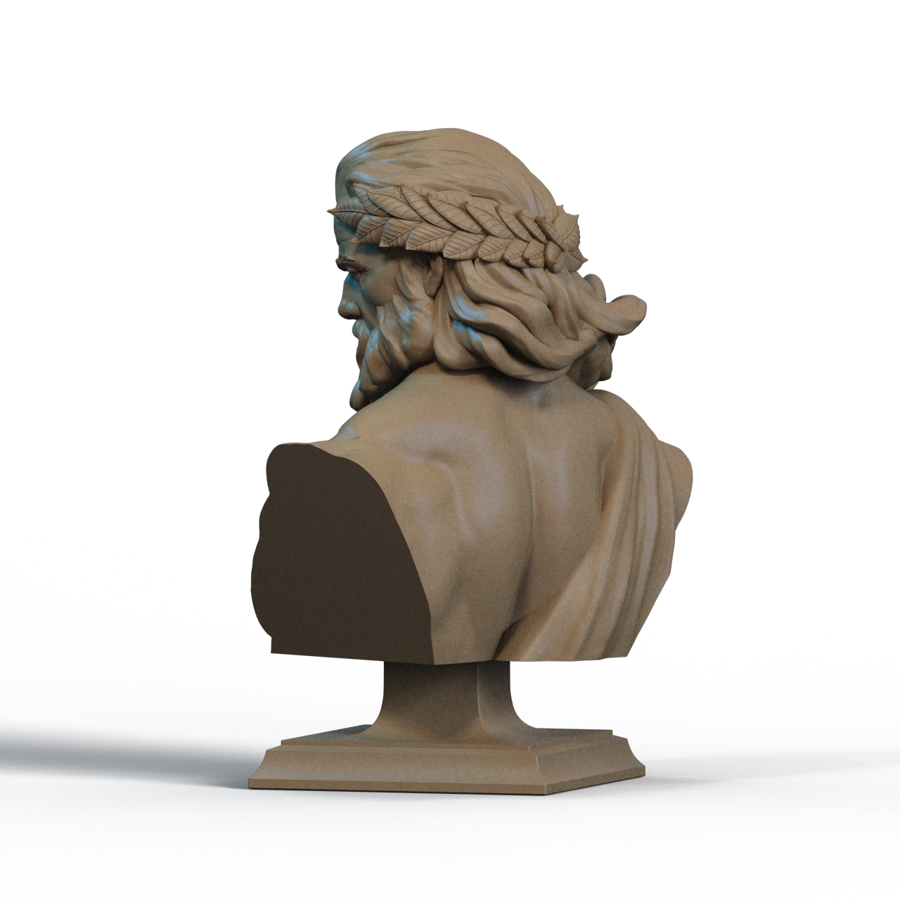 Zeus Bust – 3D Printable STL Files | Shoulder & No-Shoulder Versions | 1/4, 1/6, 1/9 Scale