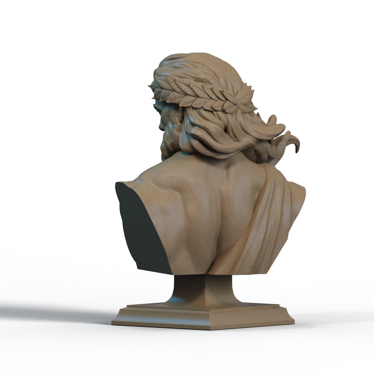 Zeus Bust – 3D Printable STL Files | Shoulder & No-Shoulder Versions | 1/4, 1/6, 1/9 Scale