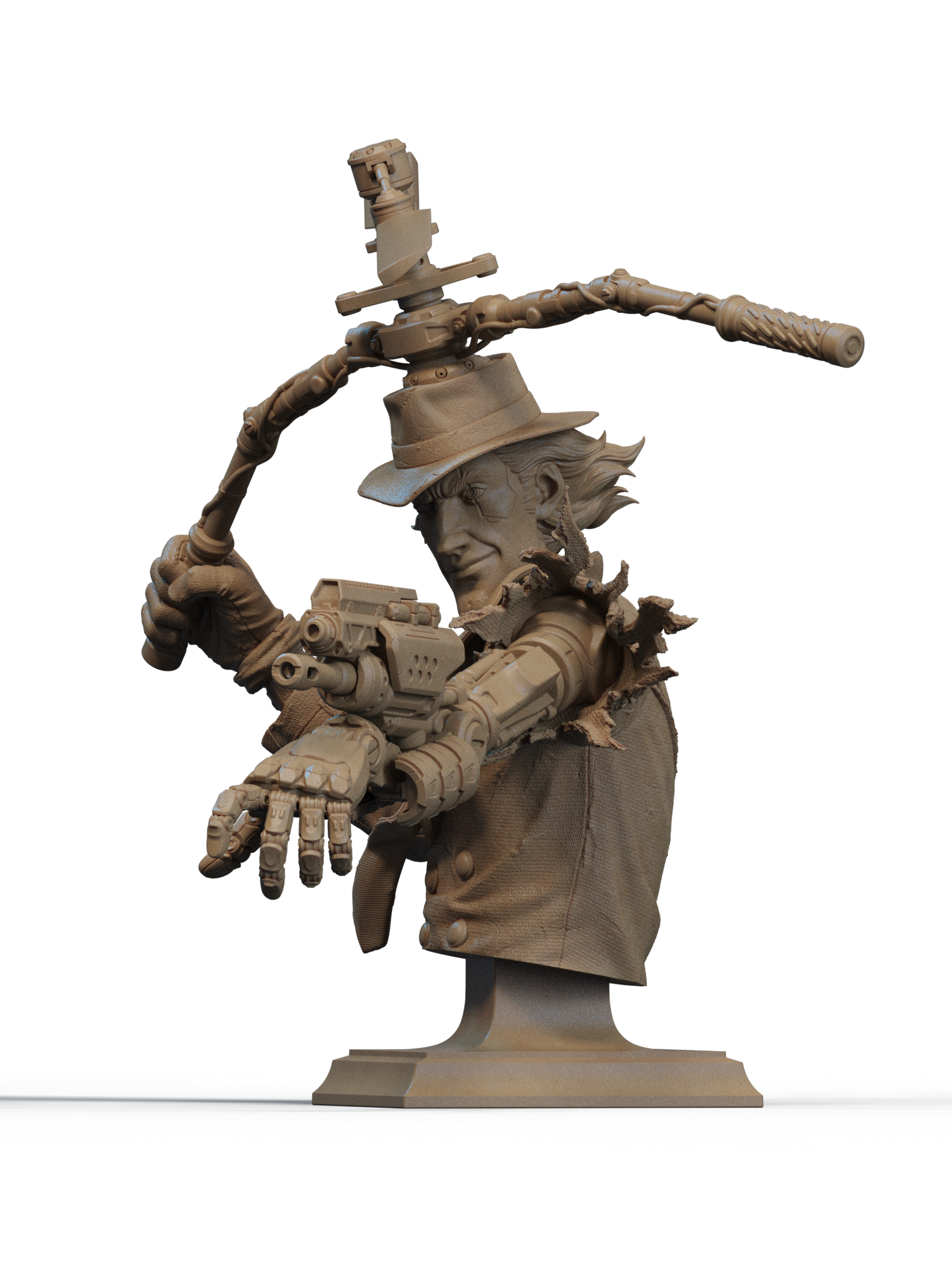 Inspector Gadget Bust 3D Print File: Iconic Cartoon Hero STL - 1:6 & 1:9 Scale Options