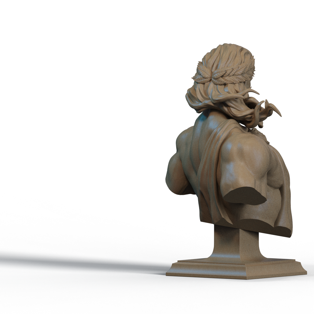 Zeus Bust – 3D Printable STL Files | Shoulder & No-Shoulder Versions | 1/4, 1/6, 1/9 Scale