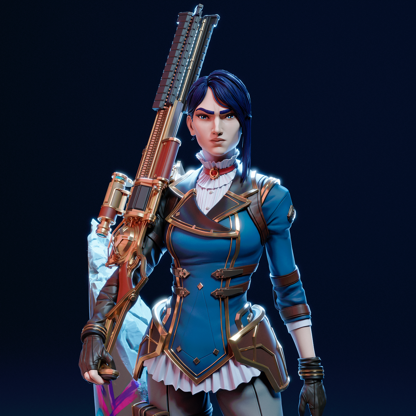 Caitlyn Arcane League of Legends 3D Print File - Sheriff of Piltover STL