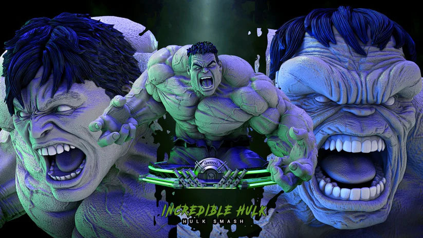 The Indestructible Hulk: 360mm STL Bust with Multiple Expressions!