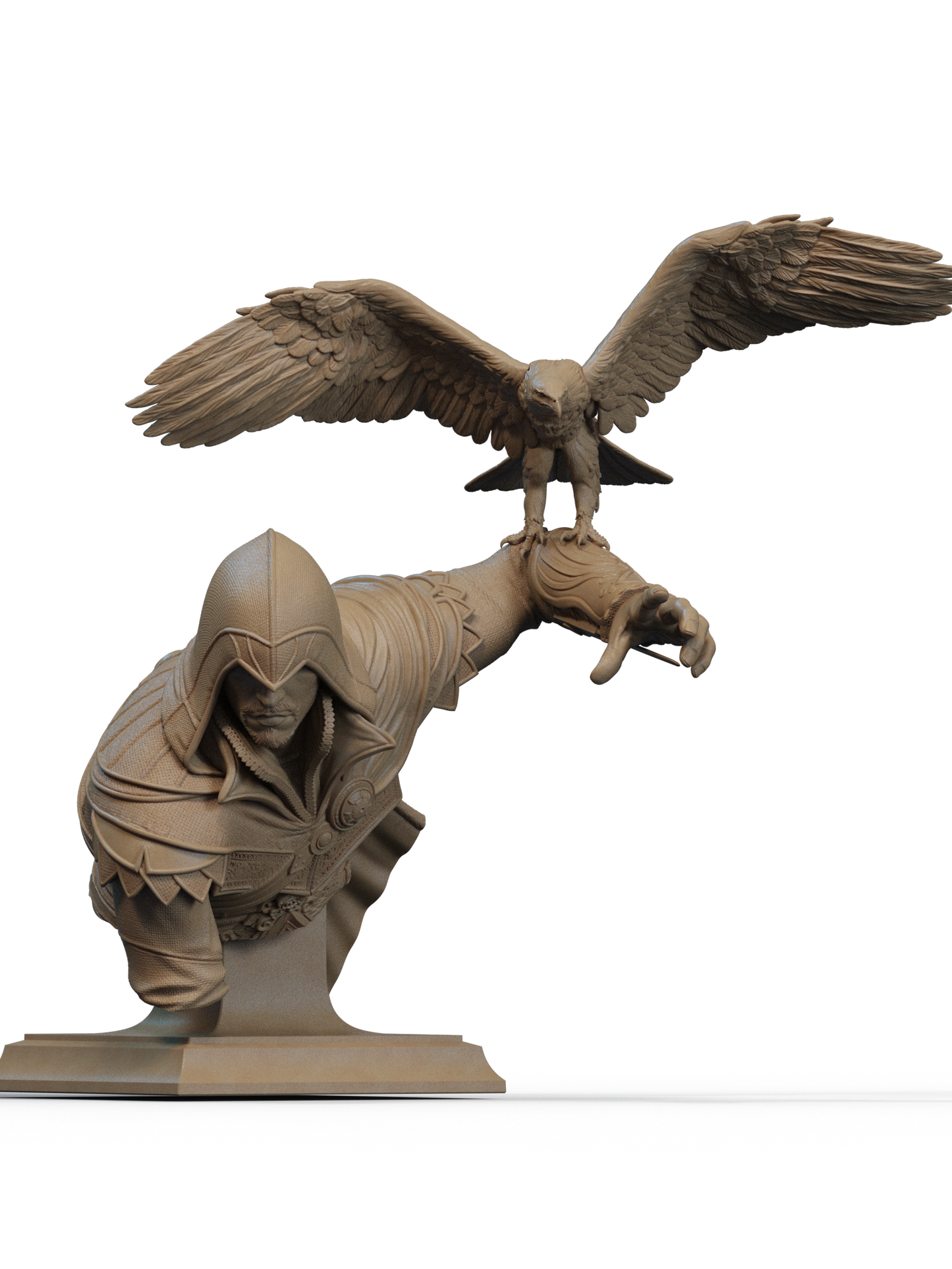 Ezio Auditore Bust 3D Print File: Iconic 1/6 & 1/9 Scale STL Collectible