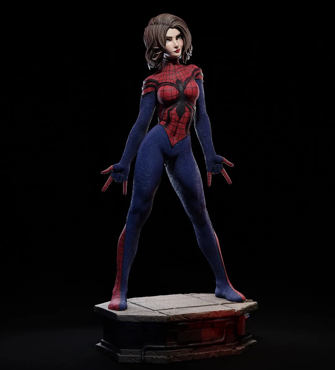 Spider-Woman (Marvel Comics) 3D Print File: Iconic Heroine STL - 1:4, 1:6, 1:9, 1:12 Scale Options - Ready-to-Print, Split, Pre-Supported & Uncut