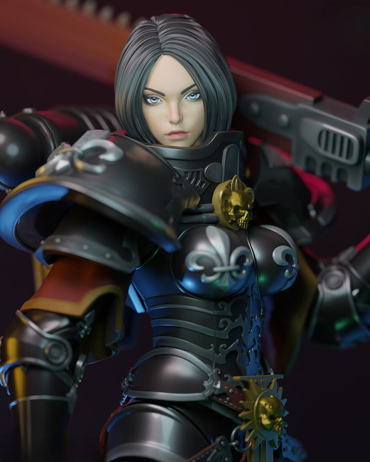 Free Battle Sister 3D Print File - Join the Crusade!