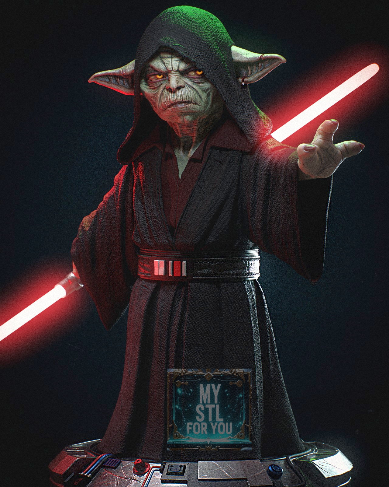 Darth Yoda STL – Star Wars Resin Statue Files Bundle (1/6, 1/9, 1/12) + 1/6 Pre‑Supported LYS + 1/12 Uncut – Digital Download