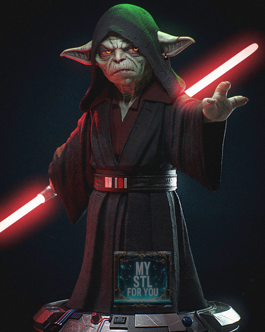 Darth Yoda STL – Star Wars Resin Statue Files Bundle (1/6, 1/9, 1/12) + 1/6 Pre‑Supported LYS + 1/12 Uncut – Digital Download