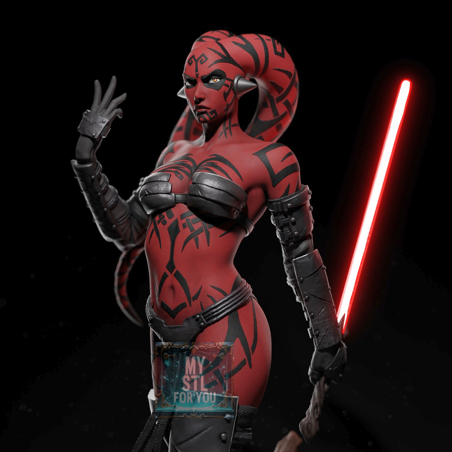 Darth Talon STL Statue – Resin Files Bundle (All Scales 1/4, 1/6, 1/9, 1/12) Pre-Supported, Cut & Keyed, Uncut – Digital Download