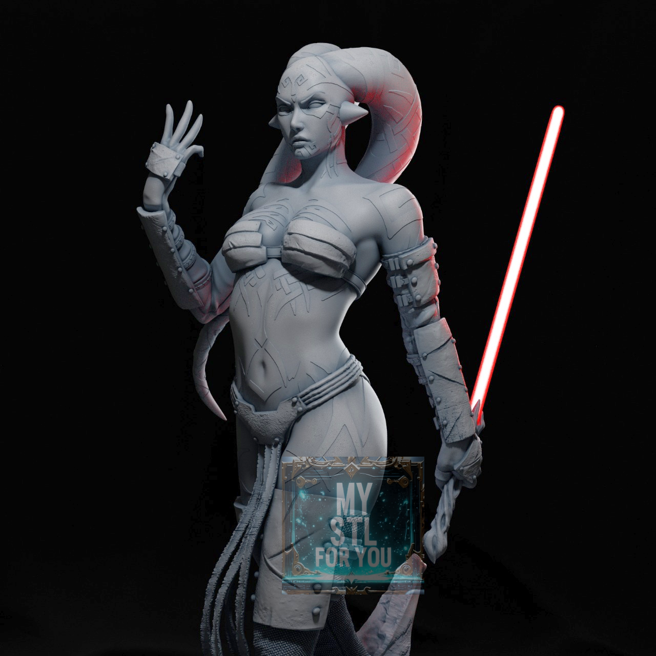 Darth Talon STL Statue – Resin Files Bundle (All Scales 1/4, 1/6, 1/9, 1/12) Pre-Supported, Cut & Keyed, Uncut – Digital Download