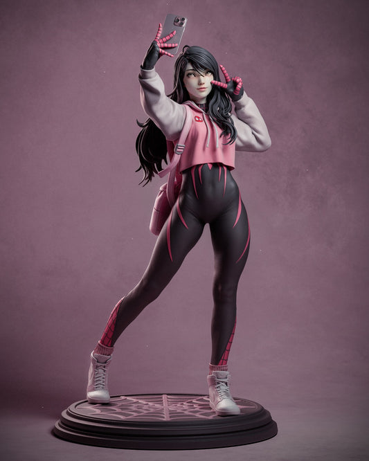 Spider-Girl (Phone Version) 3D Print File: Iconic Heroine STL - 1:4, 1:6 (Pre-Supported), 1:9, 1:12 Scale Options - Ready-to-Print, Split & Uncut