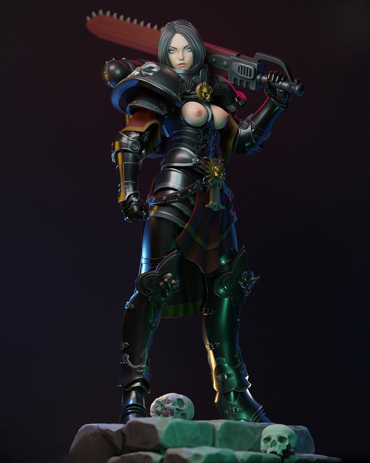 Free Battle Sister 3D Print File - Join the Crusade!