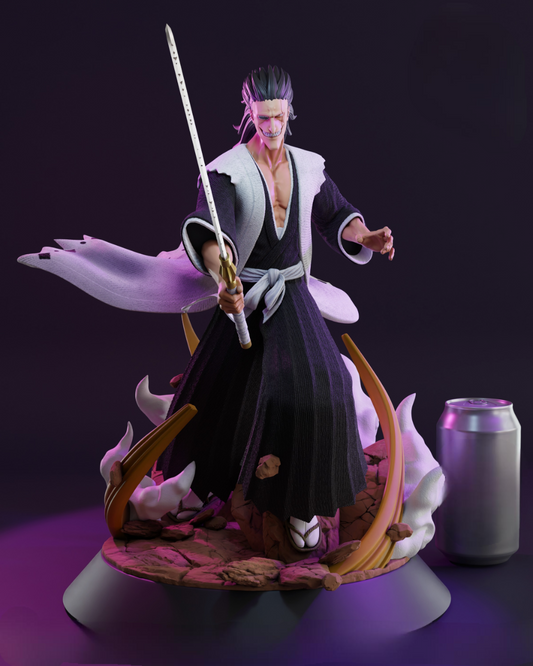 Zaraki Kenpachi (Bleach) 3D Printable Statue – The Unstoppable Berserker