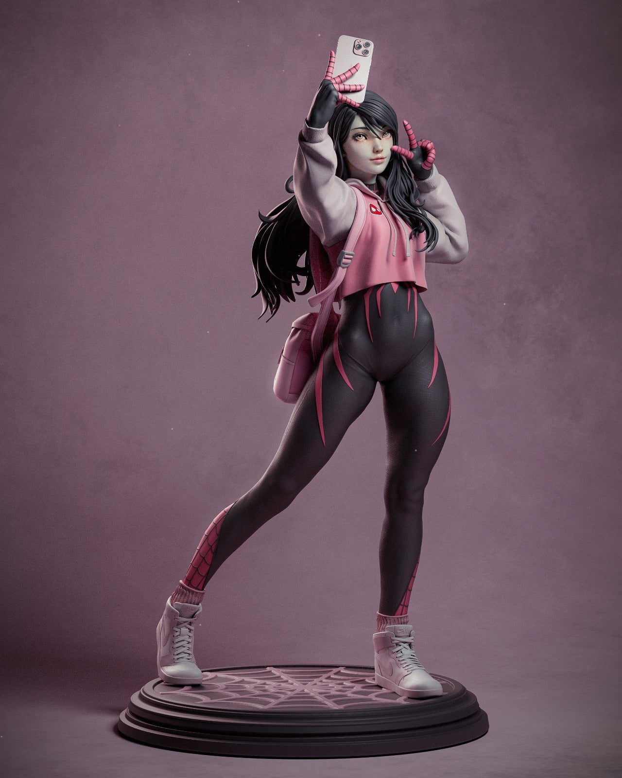 Spider-Girl (Phone Version) 3D Print File: Iconic Heroine STL - 1:4, 1:6 (Pre-Supported), 1:9, 1:12 Scale Options - Ready-to-Print, Split & Uncut