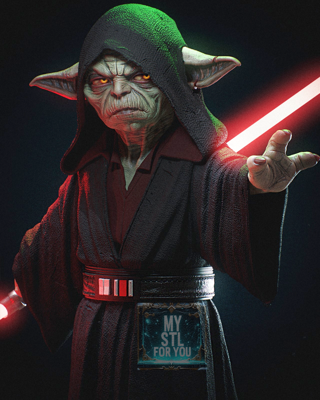 Darth Yoda STL – Star Wars Resin Statue Files Bundle (1/6, 1/9, 1/12) + 1/6 Pre‑Supported LYS + 1/12 Uncut – Digital Download